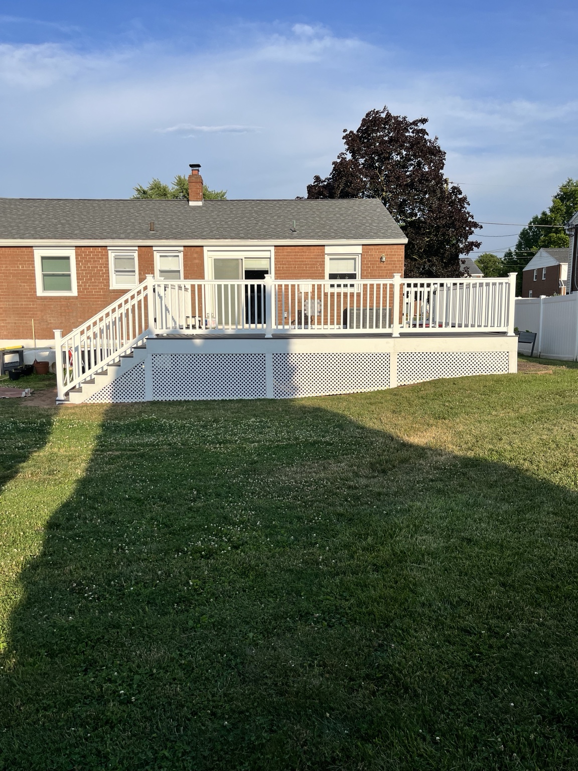 Gray Composite Deck & Stairs project photo 1